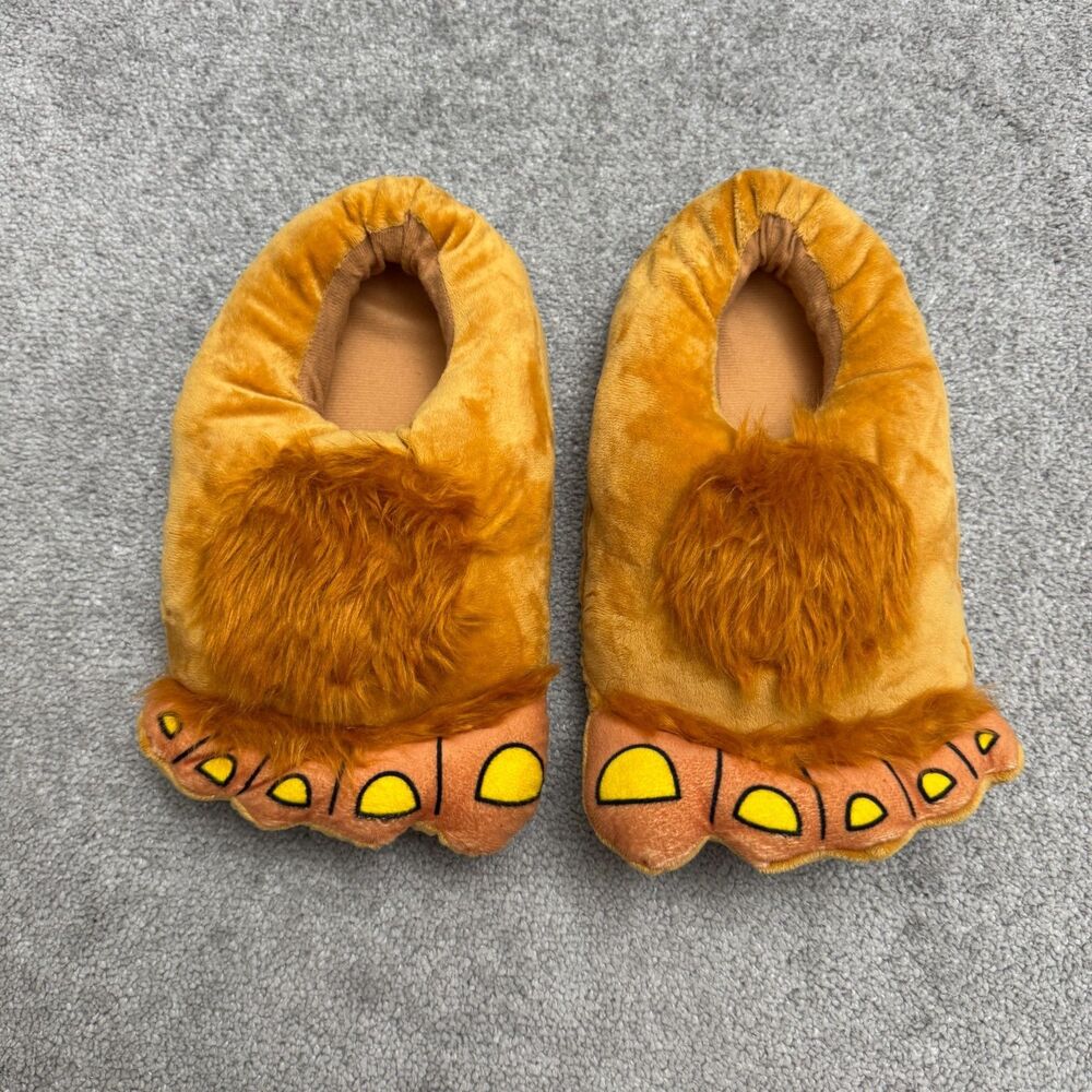 Hobbiton Movie Set Hobbit Feet Plush Slippers Unisex Adult Large Brown Costume